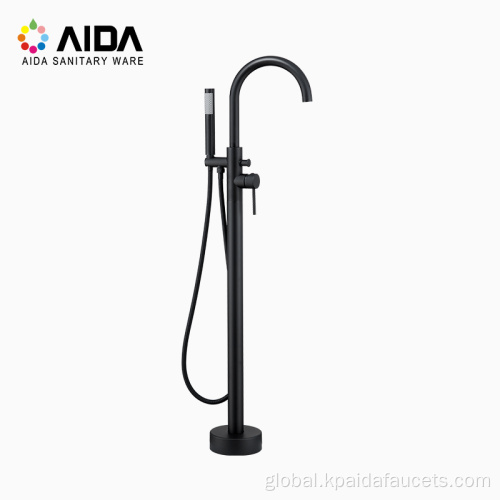 Stand Bathtub Faucet High Quality Multi-functional Waterfall Hot Cold Water Tub Mixer Upc Freestanding Floor-standing Faucet for Bathtub Factory